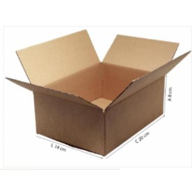 Imagem de Caixa De Papelão 20cmx14cmx 8cm 25UNID - Della