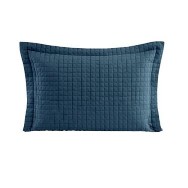 Imagem de Porta Travesseiro Matelado Pastilha Lavive Plaza 50x70cm, Azul Petróle