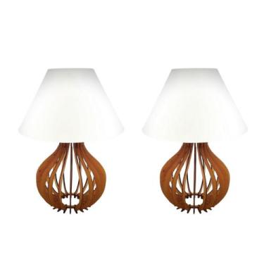 Imagem de 2 Luminária De Mesa mesa de cabeceira Enfeites Decoração Quarto -P- - 