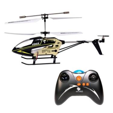 Imagem de Helicóptero Controle Remoto Fênix 2 Canais Infravermelho - Kadê, Preto