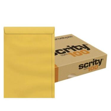 Imagem de Envelope Saco Kraft Ouro Sko328 200x280 Scrity 100 Unidades