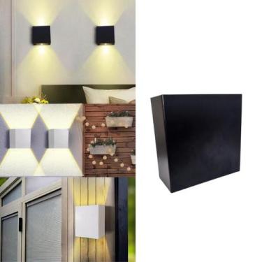 Imagem de Luminária Balizador Arandela Sobrepor Quadrada Com Facho De Luz Ajustá