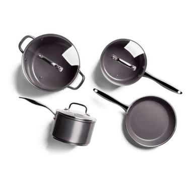 Imagem de Jogo de Panelas com Fundo de Indução Brinox Ceramic Life Unique 4 Peça