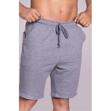 Imagem de Bermuda masculina de moletom moletinho amarração treino academia TB mo