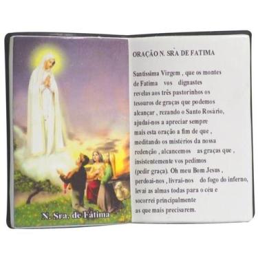 Imagem de Livro de Oração Nossa Senhora Fátima Resina Porta Caneta 15cm - Zona L