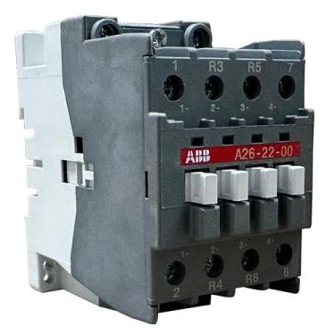 Imagem de Contator Tripolar ABB A26-22-00 45A 220Vca 2NA+2NF, 600