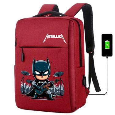 Imagem de Mochila USB Escolar Estampa Infantil Batman Notebooks, Trabalho Escola