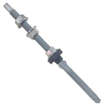 Imagem de 4 Parafusos M10x200 Placa Solar Telha Fibrocimento P/ Metal - SunProp