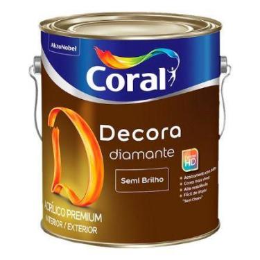 Imagem de Tinta Acrílica Decora Diamante (semi Brilho) Branco 3,6l - CORAL