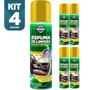 Imagem de Kit 4x Espuma Magica Limpeza Multiuso Prática A Seco Lava Seco Carro -