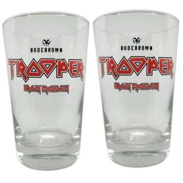 Imagem de 2 Copo Cerveja Iron Maiden Trooper 350ml Caldereta Oficial - Trooper I