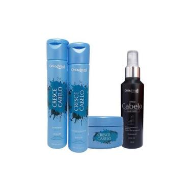 Imagem de Kit Cresce Cabelo c/4 Passos 300ml Onixx Brasil Tônico Capilar