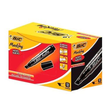Imagem de Marcador Permanente Recarregável Preto 12 und Bic Marking