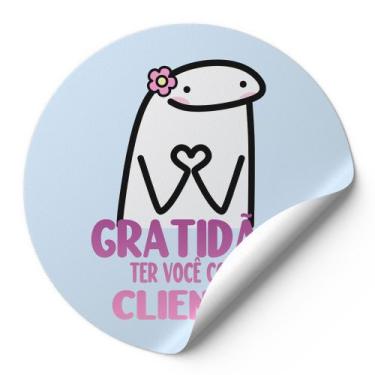 Imagem de 120 Etiquetas Auto Colante Adesivos Redondos Gratidão Ter Você Como Cl