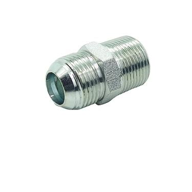 Imagem de CDQBWKJGFJ 2 peças adaptador de tubo 3/10.2 cm macho 37° Flare JIC x 3/10.2 cm macho NPT aço hidráulico encaixe