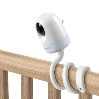 Imagem de HOLACA Suporte flexível para berço Babysense Max View Monitor Babysense 12.7 cm HD 5.5''1080p Full HD Babysense HD S2/V43/ Video Baby Monitor – Kit de montagem versátil giratório