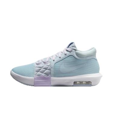 Imagem de Nike Tênis de basquete masculino, Azul gelo/azul claro/flor lilás/branco, 41