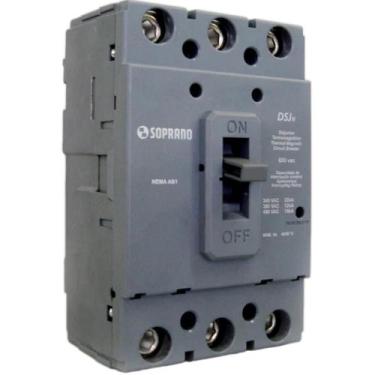 Imagem de Disjuntor Caixa Moldada Dsjn3 600Vca Com Borne Linha Nema 100A - Sopra