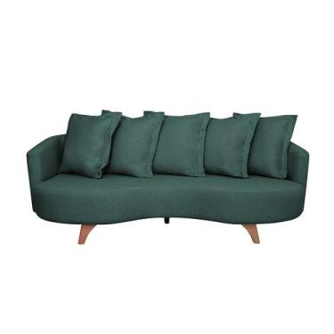 Imagem de Sofá 3 Lugares Capri Veludo Verde 240 cm - Mobly, Verde, Fixo, O Sofá 