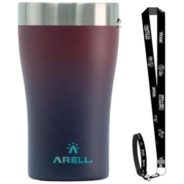 Imagem de Copo Térmico Arell Tulip Pint Inox 473ml com Tirante Porta Copo, Wild 
