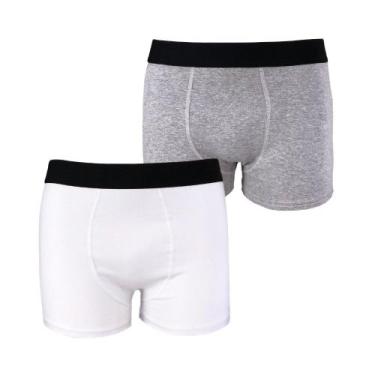 Imagem de Kit com 2 Cuecas Boxer Box Try Basics Algodão Cotton Lisa Básica Casua