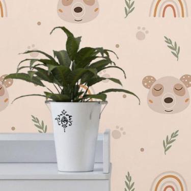 Imagem de Papel De Parede Adesivo Infantil Pandas N017100 0,58X3M - Adesivo BR