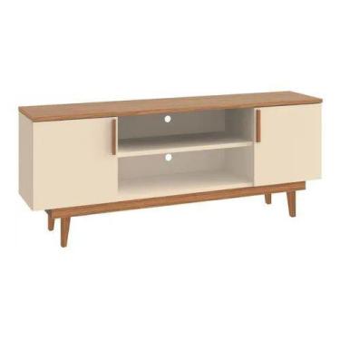 Imagem de Rack para tv easy 1,80 casa d off white/noce - village móveis