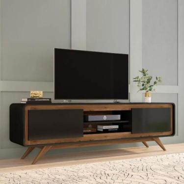 Imagem de Rack para tv, channel fabrimóveis, nature/preto fosco - village móveis