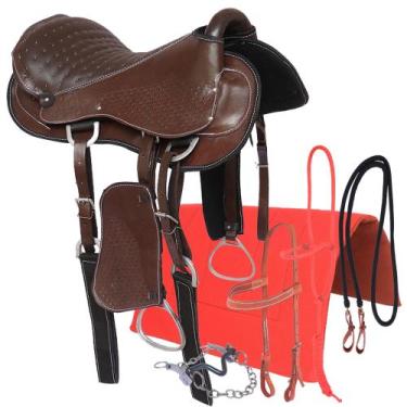 Imagem de Cela Australiana De Arco Padrão Arreada Cavalgada Top - Selaria Tradiç