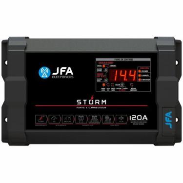 Imagem de Fonte Carregador JFA Storm 120 Amperes Bivolt Com Voltímetro e Amperím