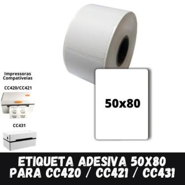 Imagem de Rolo de Etiqueta adesiva termica - 50x80 250 etiquetas - XD Mega