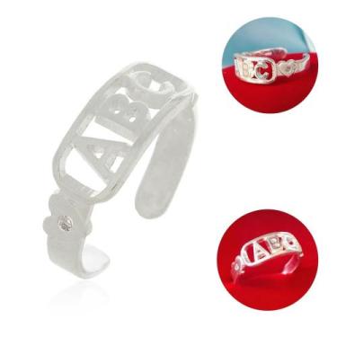 Imagem de Anel Abc Em Prata, Anel Formatura Infantil Ajustável - Joias Danisam