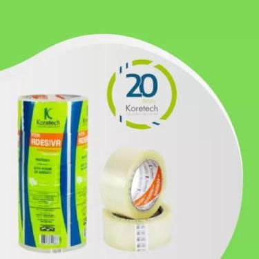 Imagem de Fita Adesiva Transparente 48 Mm X 100 Metros Kit 10 Rolos - Koretech