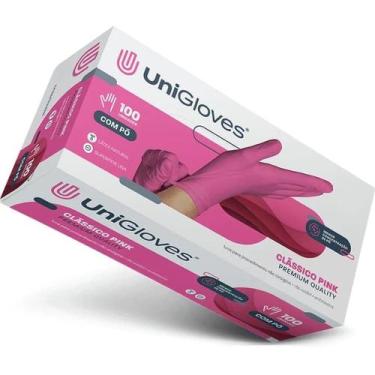Imagem de Luva Descartável Látex c/ Pó p/ Procedimento UniGloves Caixa C/ 100 Un