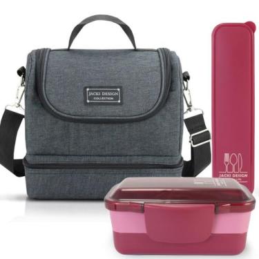 Imagem de Bolsa Térmica Lancheira Necessaire Concept Kit Pote Marmita Lanches 2 