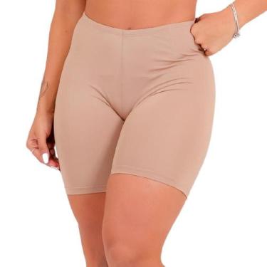 Imagem de Kit 3 Short Feminino Anágua Bege Confortável - Empório da Roupa, Bege,