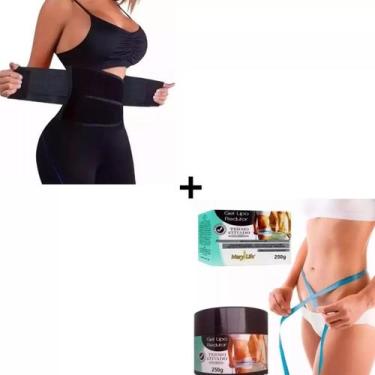 Imagem de Cinta Ajustável Modeladora + Gel Redutor Medida. - Abafarto, Preto