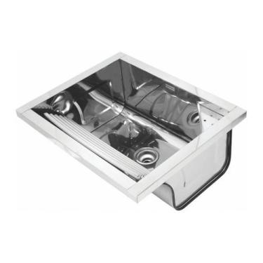Imagem de Tanque de Sobrepor Docol Reto 017051CH 63x51 Inox Alto Brilho