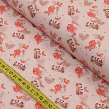 Imagem de Tecido Estampado para Patchwork - Barrados : Chá das Cinco  (0,50x1,40