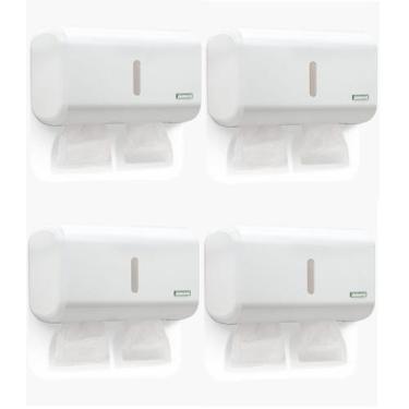 Imagem de Kit 4 Dispenser De Papel Premisse Urban Compacto Branco