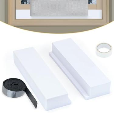 Imagem de Powrocket Bloco de Espuma de 2 Unidades para Unidades de Ar Condicionado de Janela Em Forma de U, Bloco de Espuma Lateral de Cortina de Ar Condicionado de Janela com Fita de Vedação Contra Intempéries