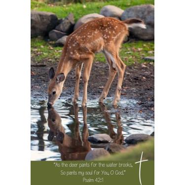Imagem de Bible Verse Journal - As The Deer: 100 Lined Pages Perfect For Bible Study, Sermon Notes, Home, Work Or School. Great Gift Idea. (6" x 9")