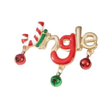 Imagem de Broche de lapela para mulheres, meninas, vermelho, verde, sininho, esmalte, pino, suéter, cachecóis, chapéu, vestido, distintivos, broches, acessórios de festa, joias, presentes, decoração festiva,