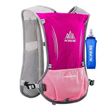 Imagem de AONIJIE 5L Esporte Ao Ar Livre Multifuncional Acampamento Mochila Ciclismo Correndo Escalada Caminhadas Hidratação Colete Pacote com 500Ml Balão Macio (Rosa)