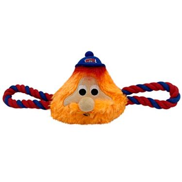 Imagem de Brinquedo de mascote canadense de Montreal NHL para cães e gatos. Rosto bonito e divertido com cordas resistentes. Brinquedo de desenho animado mastigável de 18 cm com apito interno