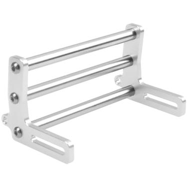 Imagem de ShareGoo Aluminum Front Bumper Compatible with 1/10 RC Car Crawler Chassis Gspeed LCG TRX4 SCX10 Dodge Power Wagon Cliffhanger Body Shell (Silver)