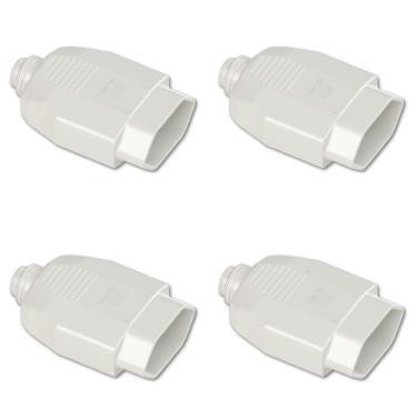 Imagem de Kit Plugue Fêmea 2P+T 20A 250Vca Branco 4 peças