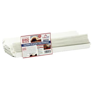 Imagem de Passarinheira Universal para Telhado 10m (Pacote 25un) Anti Pragas Pássaros Morcego Pombos Animais Peçonhentos Tela Proteção Plástico Camundongos Ratos Cores Adaptável Ajustável Dobrável (Branco)