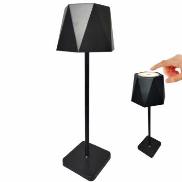 Imagem de Luminaria Abajur Mesa LED 3 Tons Bateria Recarregavel USB Casa Quarto Cabeceira Sala Trabalho Recepçao Escritorio Moderna Iluminaçao Decoraçao