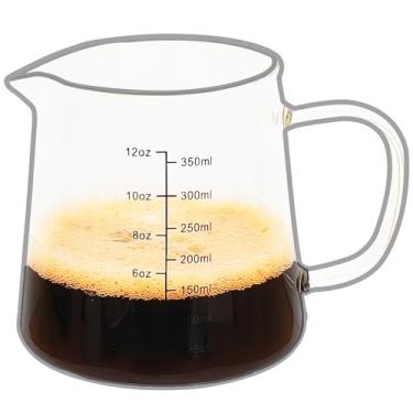 Imagem de TIWPAJS Copos de café expresso 12OZ, acessórios de espresso, copo de dose Expresso, copo medidor de vidro resistente ao calor, jarra de espuma de leite, copo de espumante, recipiente de creme, seguro